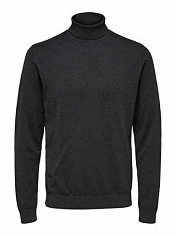 SELECTED HOMME Rollkragenpullover für Herren in anthrazit