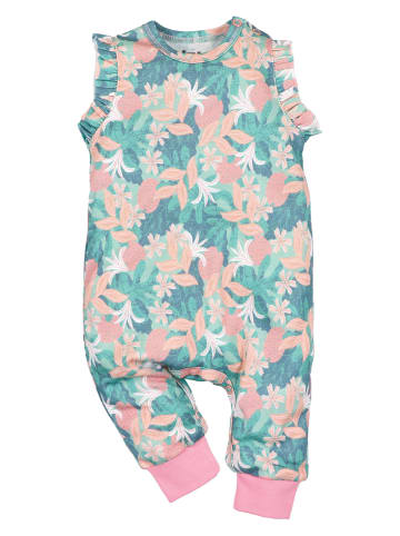 Nini Strampler Floral in grün rosa