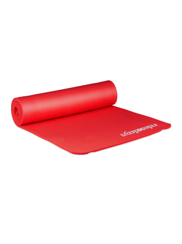 relaxdays 4 x Yogamatte in Rot - (B)60 x (H)1 x (T)180 cm