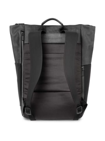 SALZEN Rucksack Vertiplorer Leather Charcoal Black in scharz