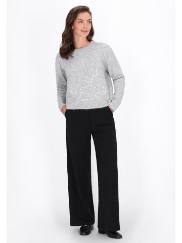 Usha Women Sweater in light grey melange
