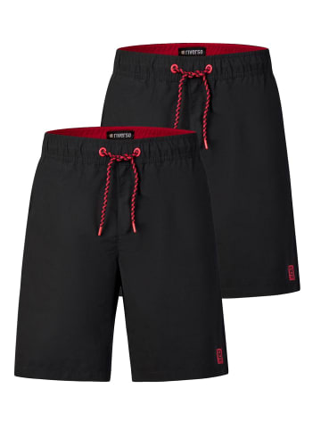 riverso  Short RIVDavid 2er Pack comfort/relaxed in Schwarz