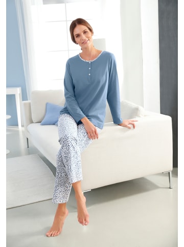 WITT WEIDEN Schlafanzug in jeansblau-gemustert