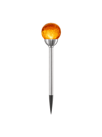 STAR Trading Solar Pollerleuchte Roma 45 cm – LED Gartenleuchte Amber Licht, Dämmer