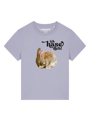 wat? Apparel T-Shirt Ich hase dich! in Lavender