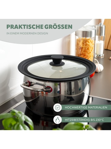 bremermann Universal-Glasdeckel Silikonrand 24/26/28 cm