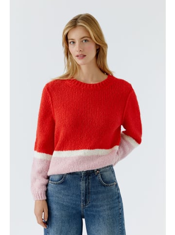Oui Pullover in red rose