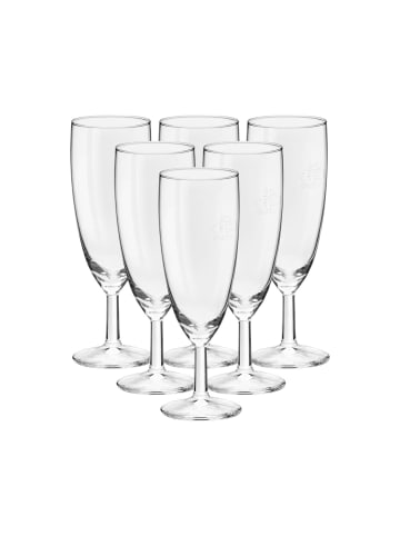 VAN WELL 6er Set Sektgläser geeicht Royalty 0,1 l in transparent