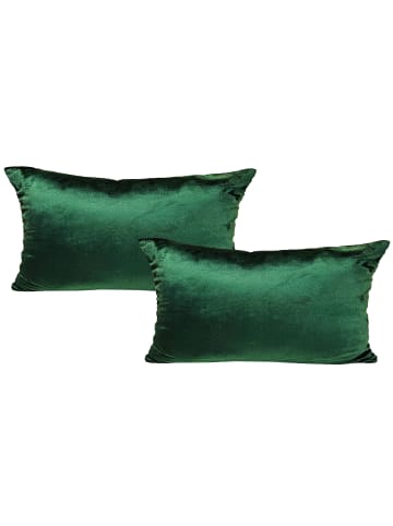 JACK 2er Set Teddy Flausch Kissenhülle Kissenbezug in Grün