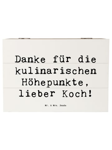 Mr. & Mrs. Panda Schatulle Spruch Koch Dankeschön mit Spruch in Weiß