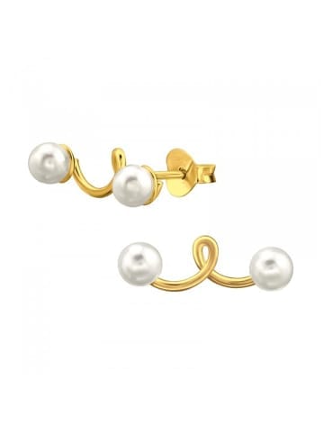 Alexander York Ohrstecker CLIMBER PERLE in Gold aus 925 Sterling Silber, 2-tlg. in gold