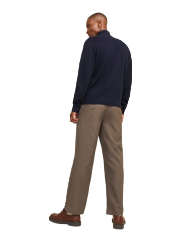 Jack & Jones Pullover JPRBLAMILANO STITCH KNIT HALF ZIP in Blau