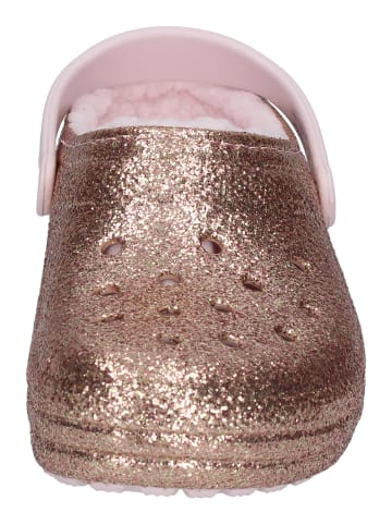 Crocs Hausschuhe Classic Glitter Lined Clog 207462-2UB in goldfarben