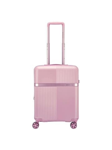 Roncato AirGlam - 4-Rollen-Kabinentrolley S 55 cm erw. (grigio perla) in rosa cipria