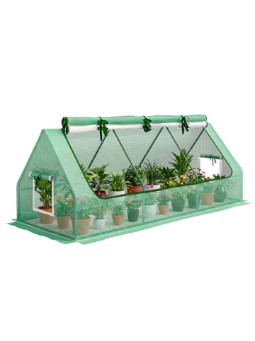 Outsunny Gewächshaus 240L x 90B x 90H cm Grün
