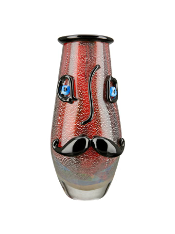 GILDE Vase "Beard" in Rot - H. 30 cm - D. 14 cm