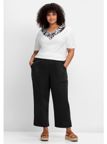 sheego Schlupfhose in schwarz