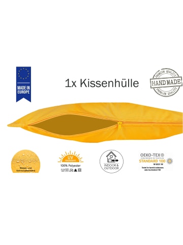 JACK 1x Outdoor Kissenhülle Motiv 50x50cm Finger Weg in Gelb