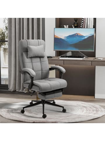 Vinsetto Bürostuhl-66B x 76T x 112-120H cm-Hellgrau