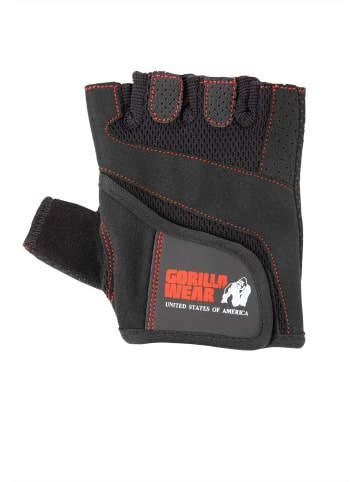 Gorilla Wear Fitness-Handschuhe für Damen - Schwarz/rot genäht