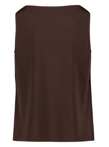Zero  Blusentop mit Wasserfallausschnitt in Chocolate Plum