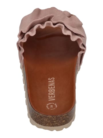 Verbenas Pantoletten ROCIO serraje volante in rosa