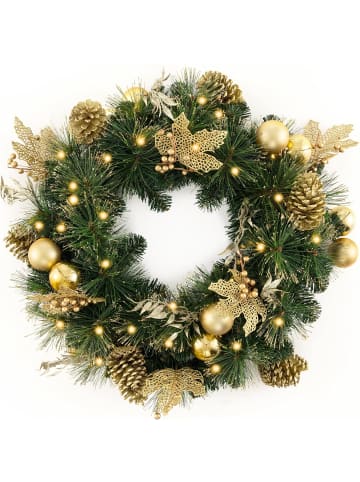COSTWAY 60cm künstlicher Weihnachtskranz in Grün