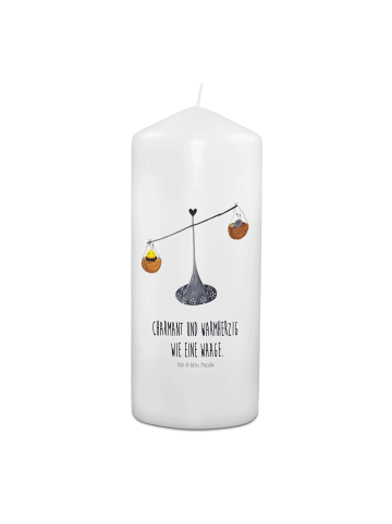 Mr. & Mrs. Panda Gedenkkerze Stier Astrologie mit Spruch in Weiß