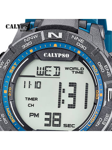 Calypso Digital-Armbanduhr Calypso Digital blau extra groß (ca. 52mm)