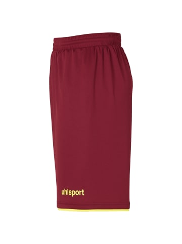 uhlsport  Trainingshose CLUB SHORTS in bordeaux/fluo gelb