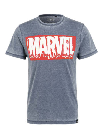 Recovered T-Shirt Marvel Slime Logo Vintage in Blau