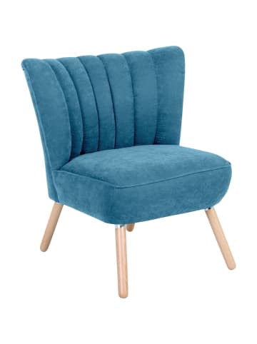 58 aufm Kessel SESSEL Kadisha Bezug Velourstoff Buche natur / petrol