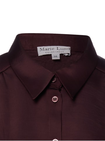 Marie Lund Satinbluse Mandy in aubergine