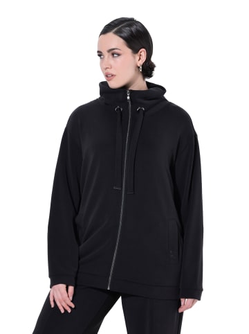 Ulla Popken Sweatjacke in schwarz