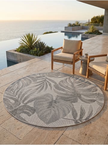 KADIMA DESIGN Outdoorteppich Boho Wetterfest UV-beständig Waschbar in Grau