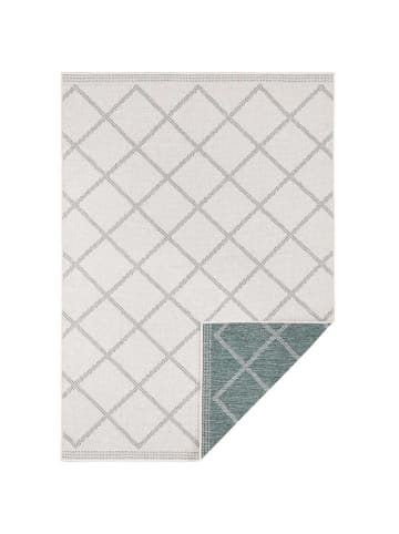 NORTHRUGS In- & Outdoor Wendeteppich Corsica Grün Creme