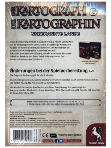 Pegasus Spiele Der Kartograph: Unbekannte Lande [Erweiterung]