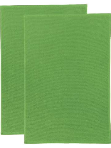 Erwin Müller Baumwolle Frottier-Geschirrtuch 2er-Pack in grün