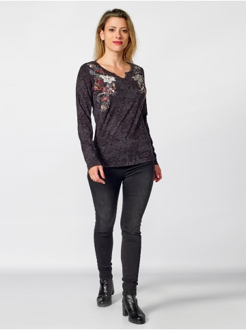 KOROSHI Langarm-T-Shirt in schwarz