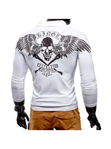 Arizona-Shopping Adler Longsleeve Skull Wings ID1167 2 Farben in Weiß