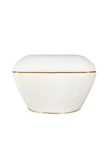Kayoom Hocker Contessa in elfenbein - gold