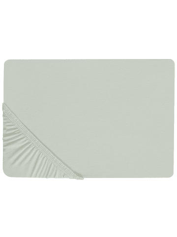 Beliani Bettlaken JANBU in Grün - (W) 160 x (H) 30 x (L) 200 cm