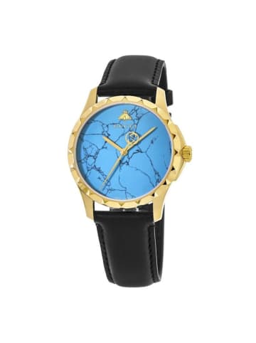 Gucci Uhr aus Edelstahl mit Lederarmband Model YA126462