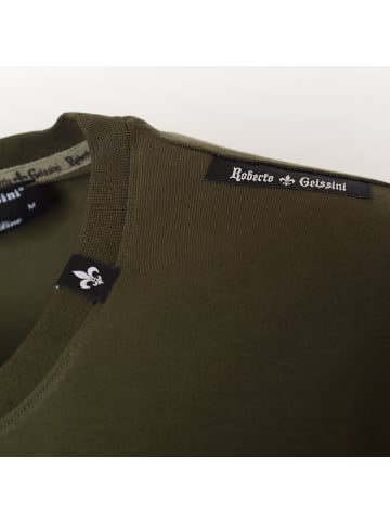 Roberto Geissini Plant Skull T-Shirt Khaki Unisex