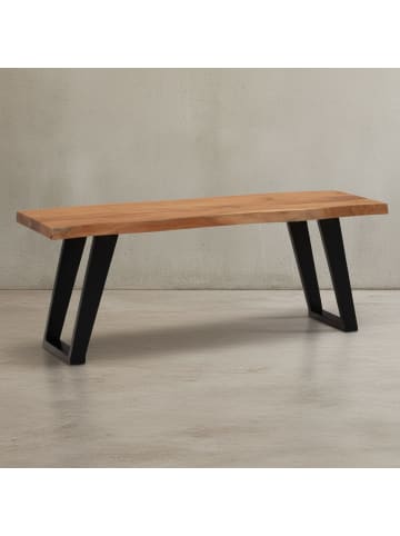 KADIMA DESIGN Garderobenbank 120x40x45,5 cm Massivholz / Metall mit