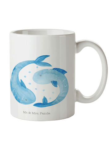 Mr. & Mrs. Panda Tasse Sternzeichen Fische ohne Spruch in Weiß