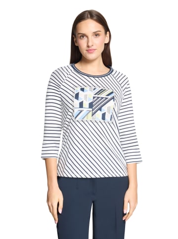 Betty Barclay Ringelshirt mit Strass in Cream/Green