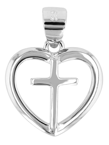 Adeliás Kinder Anhänger – Kreuz Kreuzanhänger aus 925 Silber in silber