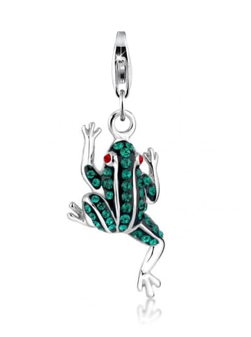 Nenalina Charm 925 Sterling Silber Frosch in Silber