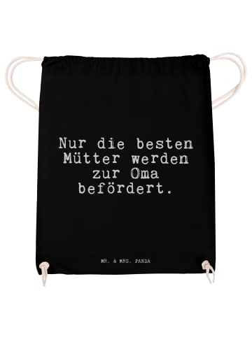 Mr. & Mrs. Panda Sportbeutel Nur die besten Mütter... mit Spruch in Schwarz